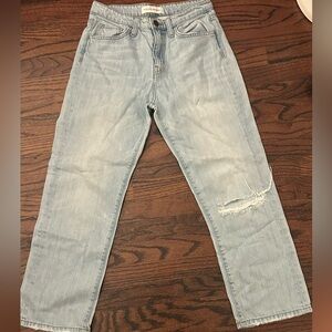 Flying monkey blue light wash ripped jeans